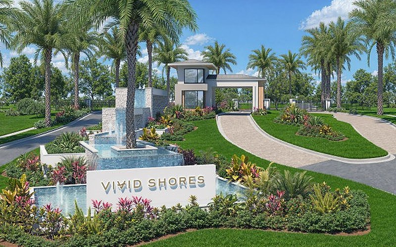 Vivid Shores entrance sign